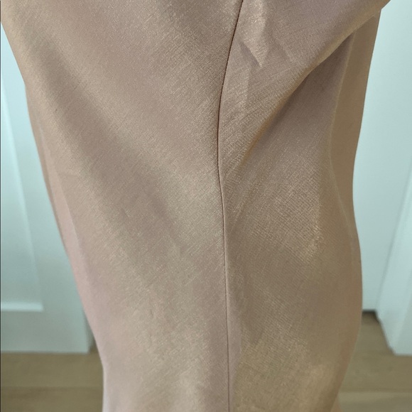VINTAGE Vanity Fair Chemise Slip Gold Metallic Adjust Strap Bodycon Sleepwear - Picture 10 of 17